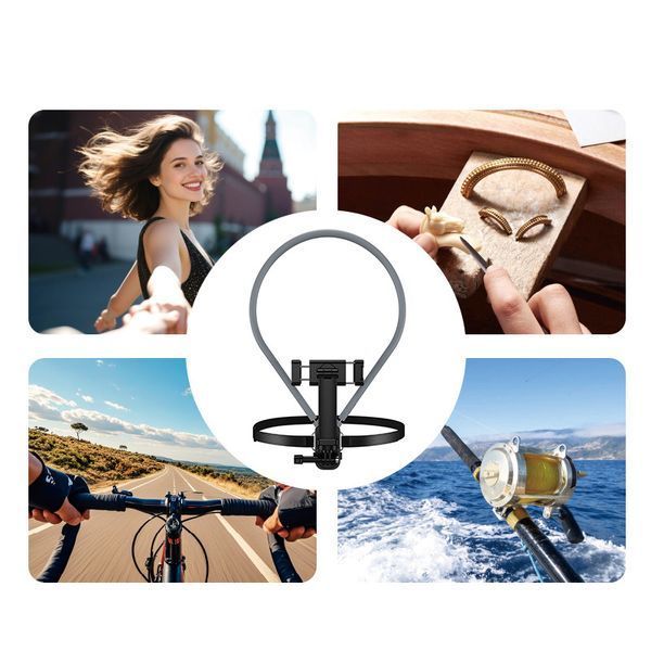 Крепление для телефона на шею HOCO K30 Campo neck-hanging holder Black Gray 6942007664639 фото