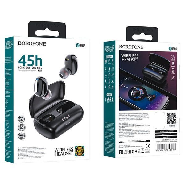 Беспроводные наушники BOROFONE BE55 Perfect wireless BT headset Black 656-01575 фото