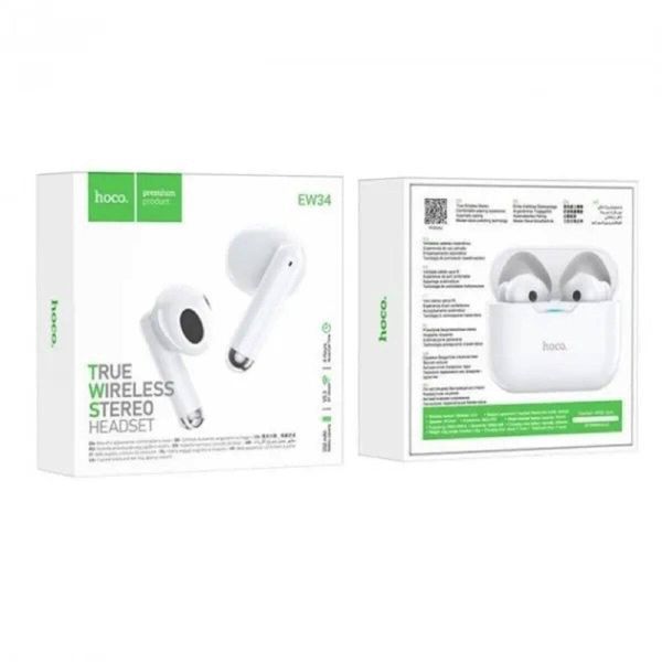 Навушники HOCO EW34 Full true wireless BT headset White 656-00921 фото