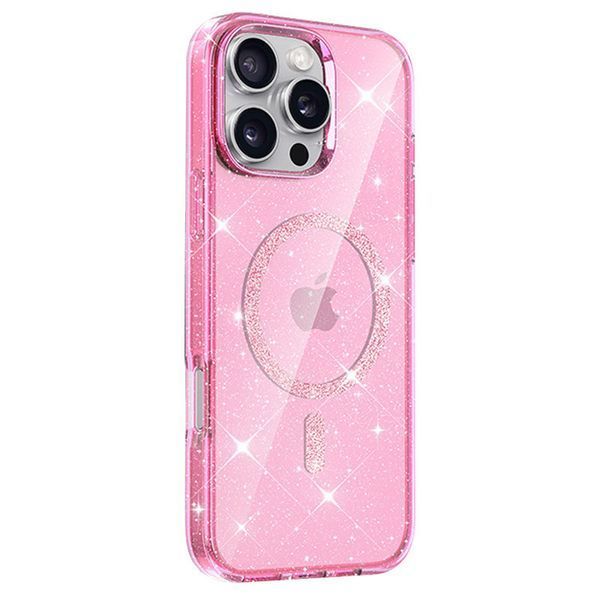 Чехол TPU Eclipse Sparkle (MagFit) для Apple iPhone 16 Pro (6.3") Pink 214-03765 фото