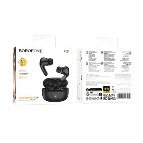 Беспроводные наушники BOROFONE FQ1 Shine wireless BT headset Black 656-03843 фото