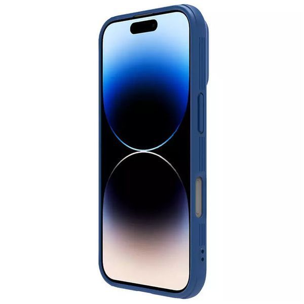 Карбонова накладка Nillkin CamShield Pro Magnetic для Apple iPhone 16 (6.1") Blue 777-08111 фото