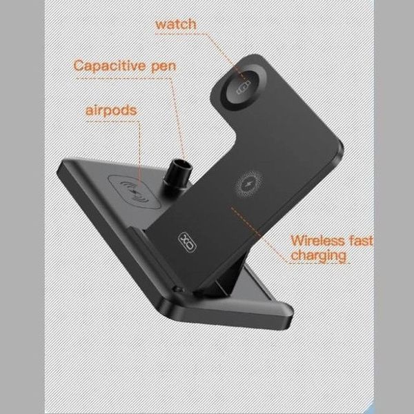 Беспроводное зарядное устройство XO WX033 Fast Charge 15W Черное 209-00155 фото