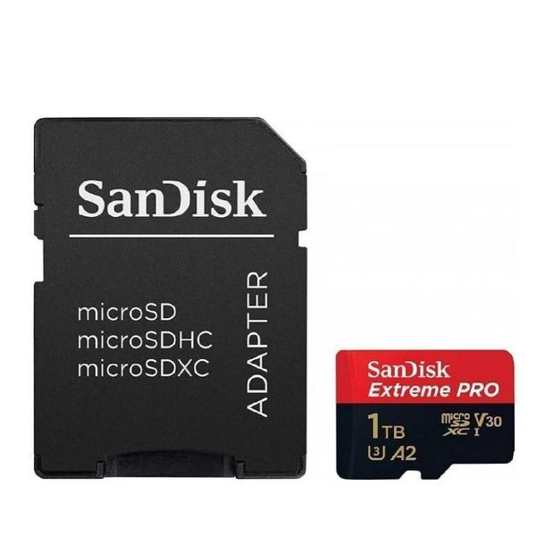 Карта памяти microSDXC (UHS-1 U3) SanDisk Extreme Pro A2 1TB class 10 V30 (R200MB/s,W140MB/s) (adapter) SDSQXCD-1T00-GN6MA фото