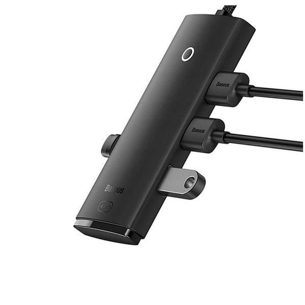 USB-хаб Baseus Lite Series 4-Port USB-A HUB Adapter (USB-A to USB 3.0*4) 25cm Black WKQX030001 фото