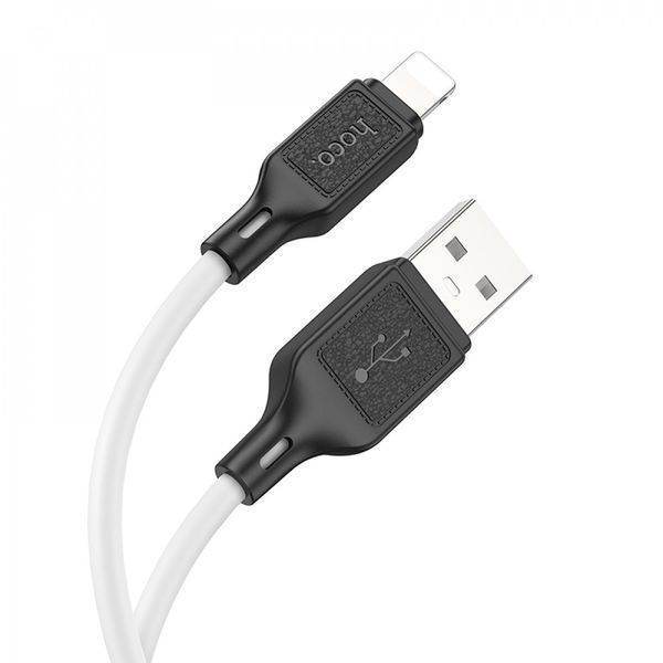 Кабель HOCO X90 Cool silicone charging data cable for iP White 6931474788412 фото