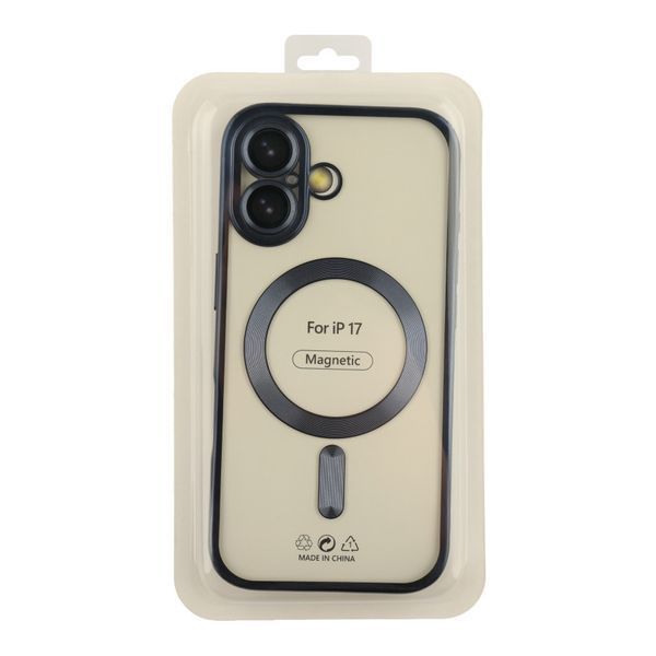 Чохол TPU Metallic Chrome Full Camera with Magsafe для iPhone 17 Chrome Dark Blue 214-04603 фото