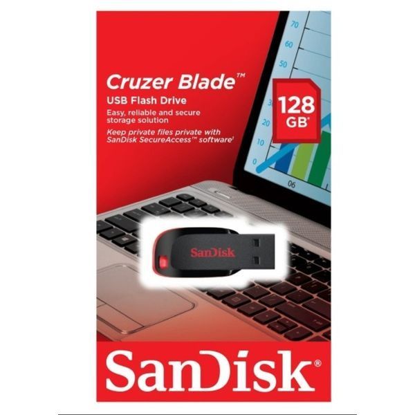 Флеш-накопитель SanDisk USB 2.0 Cruzer Blade 128Gb Black/Red SDCZ50-128G-B35 фото