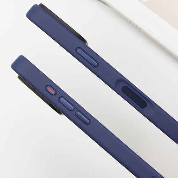 TPU+PC чехол Metal Buttons для Apple iPhone 16 (6.1") Синий 777-08256 фото