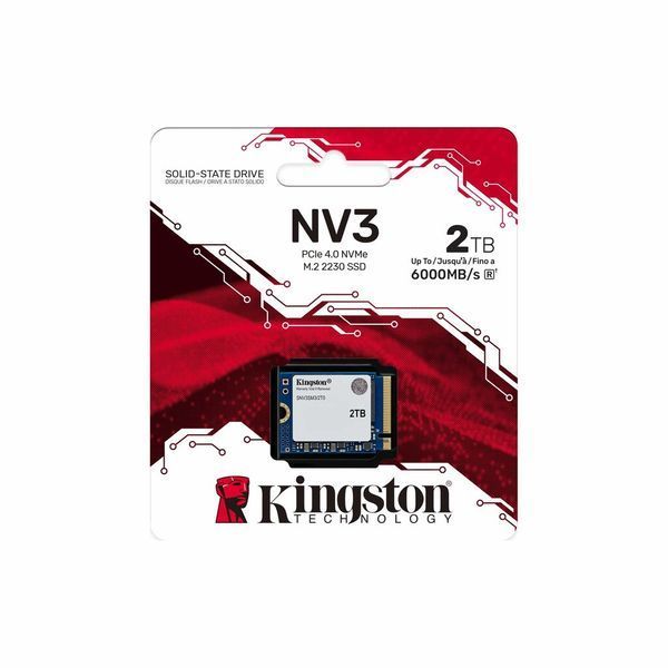 Накопитель SSD M.2 Kingston NV3 2000GB NVMe 2230 PCIe 4.0 x4 3D NAND SNV3SM3/2T0 фото