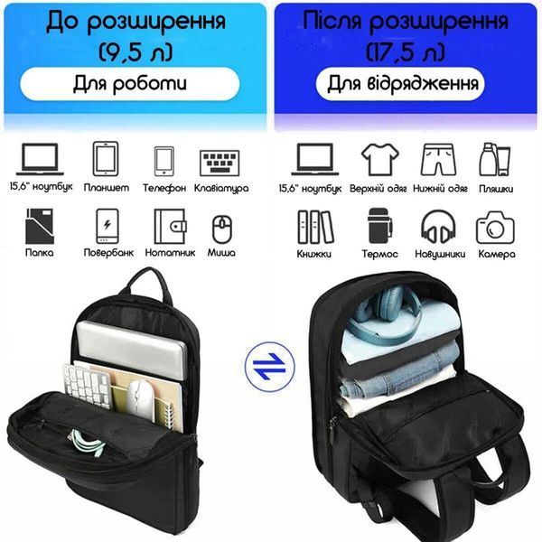 Рюкзак Tigernu T-B9013 15.6" Black 656-00163 фото