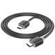 Кабель HOCO US08 HDTV 2.0 male-to-male 4K HD data cable(L=1M) Black 6931474799388 фото 5