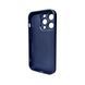 Чехол для смартфона AG Glass Matt Frame Color для iPhone 14 Pro Navy Blue 666-00618 фото 2