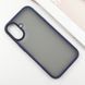 TPU+PC чехол Metal Buttons для Apple iPhone 16 (6.1") Синий 777-08256 фото 3