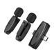 Бездротова мікрофонна система HOCO L15 dual-mic (iP/Type-C) Black 6942007638623 фото 3
