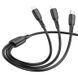 Кабель BOROFONE BX71 USB to iP+Type-C+Micro 2A, 1m, PVC, PVC connectors, Black 6974443384543 фото 3
