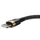 Кабель Baseus Cafule Cable USB For Lightning 2.4A 1m Gold+Black CALKLF-BV1 фото 5