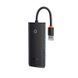USB-хаб Baseus Lite Series 4-Port USB-A HUB Adapter (USB-A to USB 3.0*4) 25cm Black WKQX030001 фото 1
