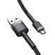 Дата кабель Baseus Cafule USB to MicroUSB Cable 2.4A (1m) (CAMKLF-B) Серый / Черный ILSO-00000034278-1 фото 2