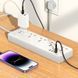 Подовжувач Hoco AC14A Rico PD30W (3USB-A/1C/5xSocket) (1.5m) White ILSO-00000077129-1 фото 5