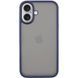 TPU+PC чехол Metal Buttons для Apple iPhone 16 (6.1") Синий 777-08256 фото 1
