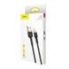 Кабель Baseus Cafule Cable USB For Lightning 2.4A 1m Gold+Black CALKLF-BV1 фото 2