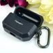 Футляр для навушників з карабіном для AirPods Pro Leather Armor Carabin Black 203-00449 фото 4