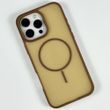 Силіконовий чохол Matte Color Case With Magnetic Thin Circle для iPhone 16 Brown 214-03079 фото