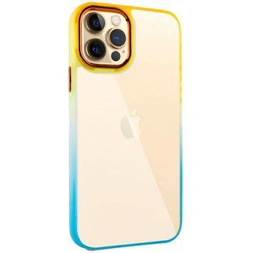 Чехол TPU+PC Fresh sip series для Apple iPhone 12 Pro / 12 (6.1") Бирюзовый / Оранжевый 777-06731 фото