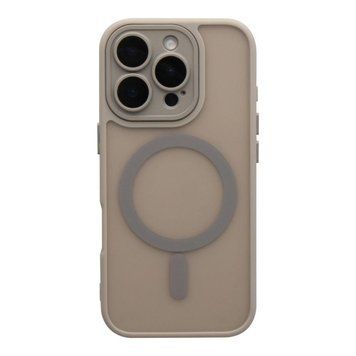 Чохол TPU+PC Magnetic Matte Camera Lens with Magsafe для iPhone 16 Pro Grey 757-00345 фото