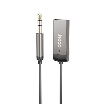 Bluetooth-ресивер HOCO E78 Benefit car AUX BT receiver with cable Black Metal Gray 6942007605663 фото
