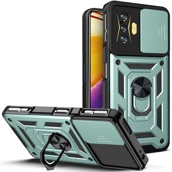 Ударопрочный чехол Camshield Serge Ring для Xiaomi Poco F4 GT Green 777-04532 фото
