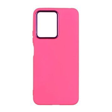 Чехол Silicone Cover Metal frame для Xiaomi Redmi Note 12 4G Shiny pink 208-03512 фото