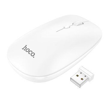 Манипулятор мышь HOCO GM15 Art dual-mode business wireless mouse White 656-03228 фото