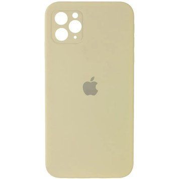 Силиконовый чехол с квадратными бортиками для iPhone 11 Pro Pale Yellow 208-00879 фото