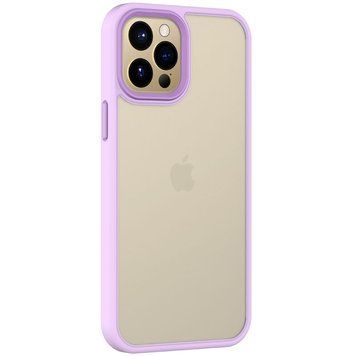 TPU+PC чехол Metal Buttons для Apple iPhone 12 Pro / 12 (6.1") Сиреневый 777-08357 фото