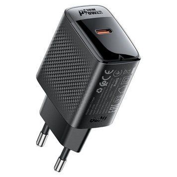 Сетевое зарядное устройство ACEFAST A102 PD30W GaN single USB-C charger (EU) Black 6974316283287 фото
