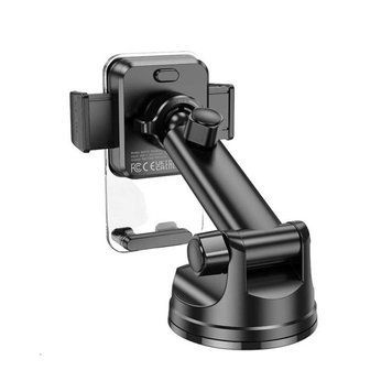 Тримач для мобiльного з БЗП BOROFONE BH210 Riley wireless fast charging car holder(center console) Black 656-00527 фото