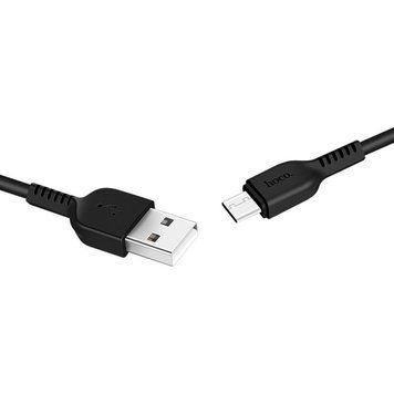 Кабель HOCO X20 USB to Type-C 3A, 1m, PVC, TPE connectors, Black 6957531068846 фото