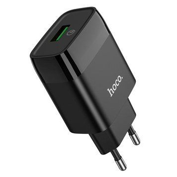 Сетевое зарядное устройство HOCO C72Q Glorious single port QC3.0 charger 18W Black 6931474732507 фото