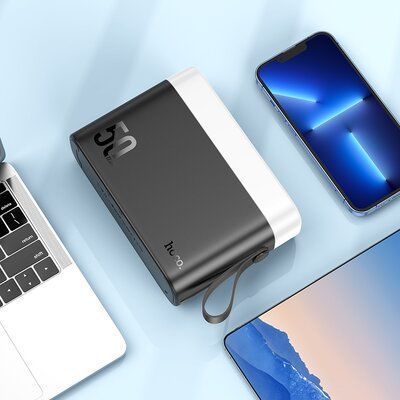 Зовнішній акумулятор HOCO J94A Masterful 22.5W fully compatible power bank(50000mAh) Black 656-03774 фото