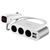 Автомобильное зарядное устройство HOCO Z13 LCD one-pull-three car charger Silver 6957531050896 фото