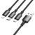 Кабель BOROFONE BX72 3-in-1 charging cable(iP+Type-C+Micro) Black 6974443384666 фото