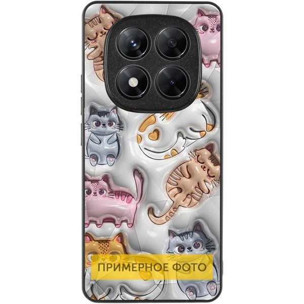 Чехол TPU+PC Prisma Fluffie для Xiaomi Redmi Note 14 4G (Int. version) Kittens 777-03940 фото