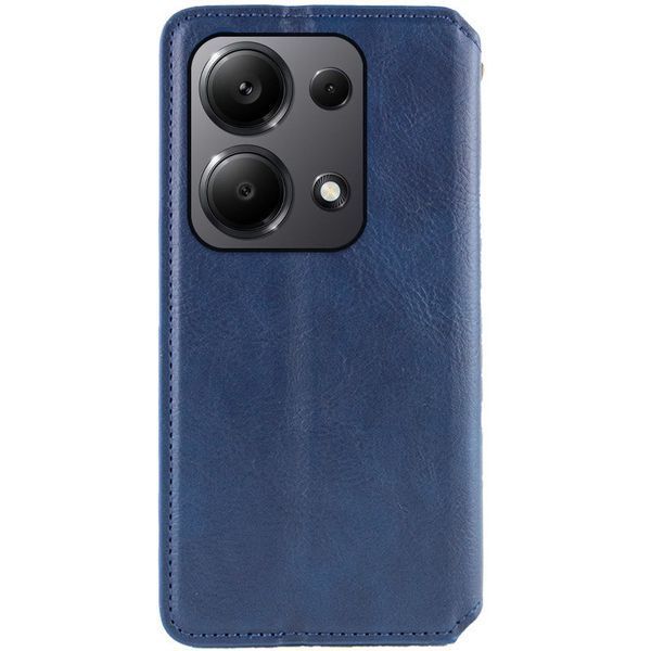 Шкіряний чохол-книжка GETMAN Cubic для Xiaomi Redmi Note 13 5G Синій 555-01750 фото