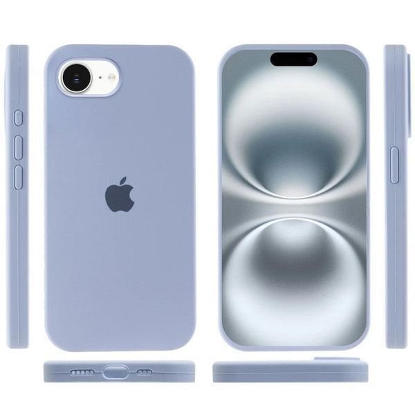Чехол Silicone Case Full Protective для Apple iPhone 16e\17e (6.1") Lilac Blue 555-04081 фото