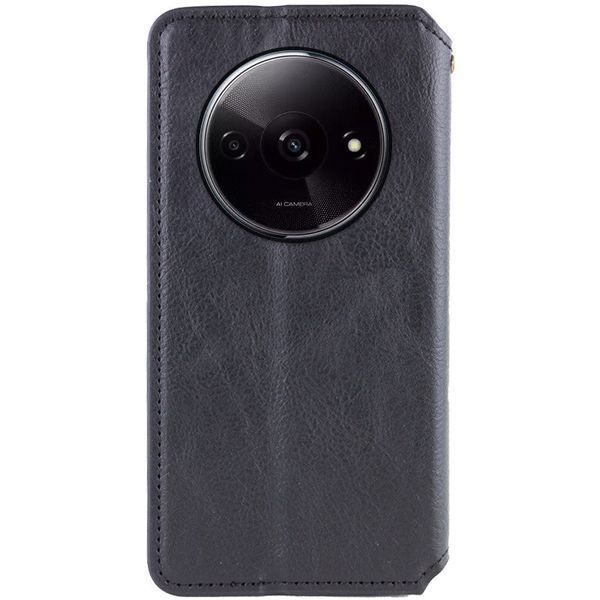 Шкіряний чохол-книжка GETMAN Cubic для Xiaomi Redmi A3 Чорний 555-01700 фото
