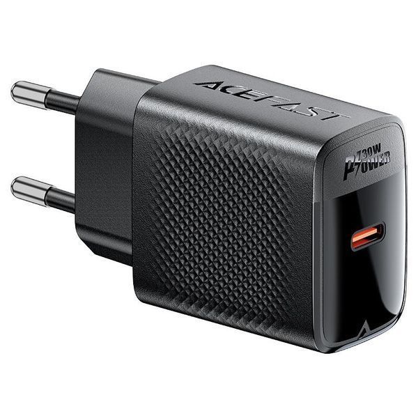 Сетевое зарядное устройство ACEFAST A102 PD30W GaN single USB-C charger (EU) Black 6974316283287 фото