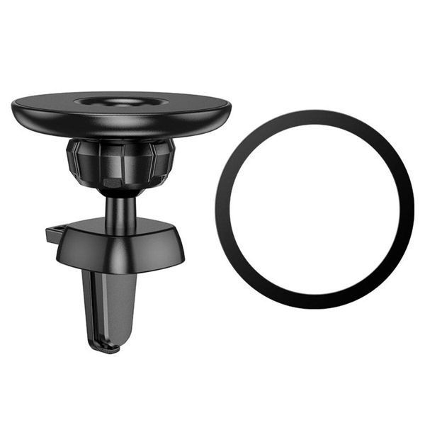 Держатель для мобильного HOCO CA112 Excelle air outlet ring magnetic car holder Black 656-00475 фото