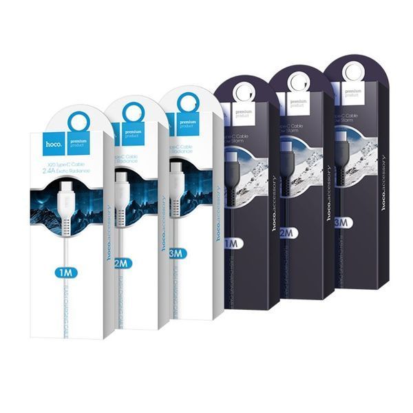 Кабель HOCO X20 USB to Type-C 3A, 1m, PVC, TPE connectors, Black 6957531068846 фото